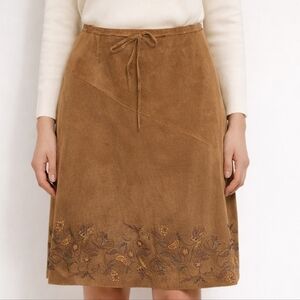 Vintage Express Suede Skirt Knee Length Women's Sz 14 VTG